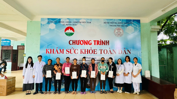 Bệnh viện Đa khoa Xanh Pôn tổ chức khám sàng lọc sức khỏe cho hơn 1.000 người dân xã đảo Minh Châu, Hà Nội
